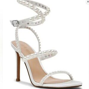 NWOB | Steve Madden | Teena Faux Pearl Heel Sandal | 8